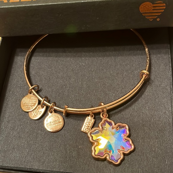 Alex and Ani Snowflake Bangle - Picture 2 of 3